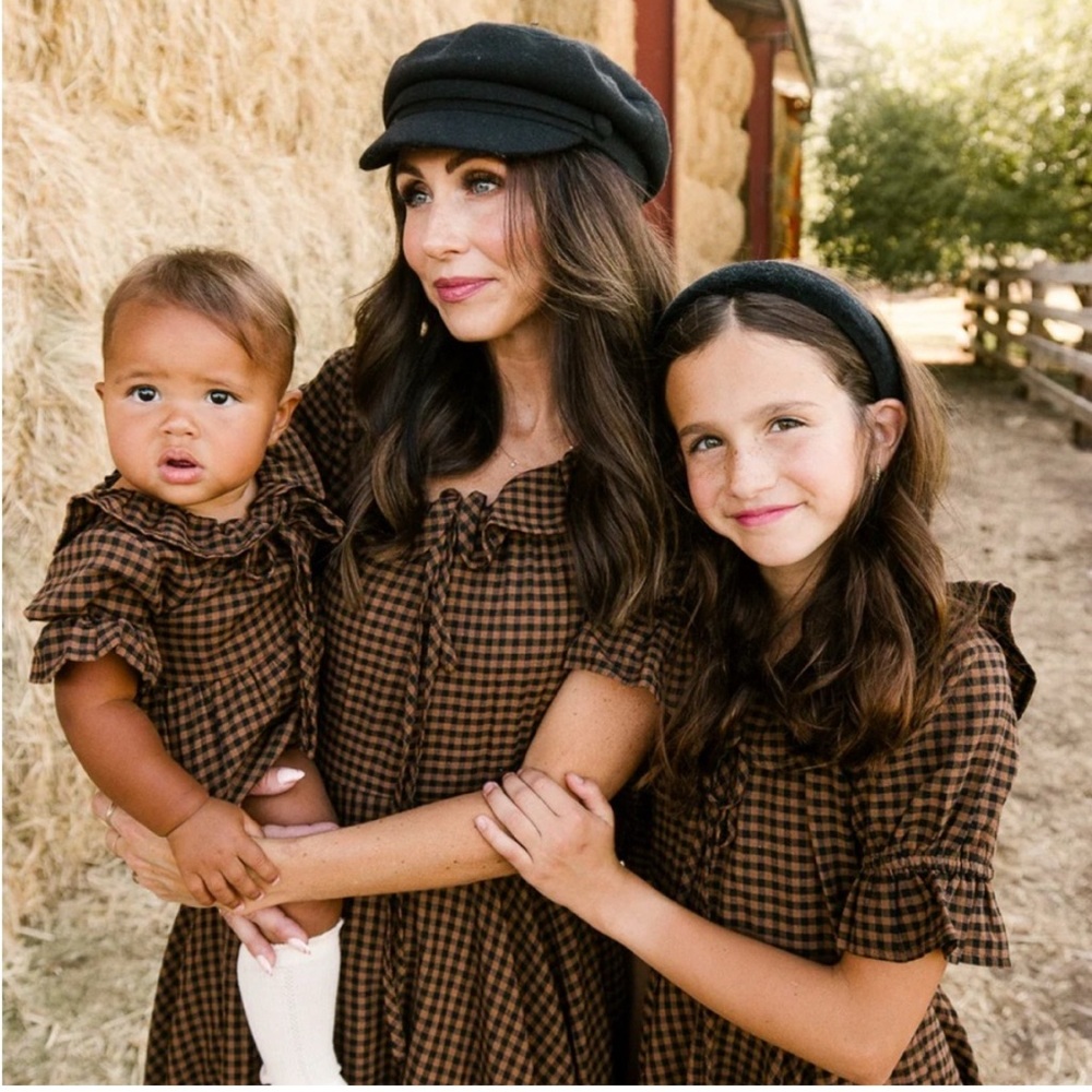 Ivy City Co Black and Brown Maple Mini Dress